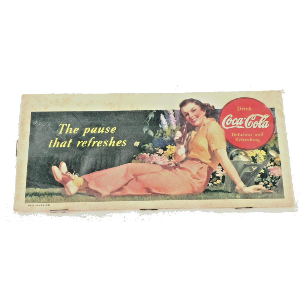 Vintage 1941 Coca Cola Original Print Ad "Pause That Refreshes" 7 5/8 x 3 1/2